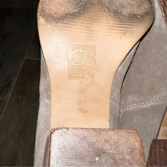 Madewell The Regan Ankle Suede Leather Boot in Wet Pebble Size 8 - Picture 13 of 14